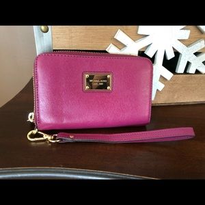 Michael Kors Cranberry Wallet Wristlet